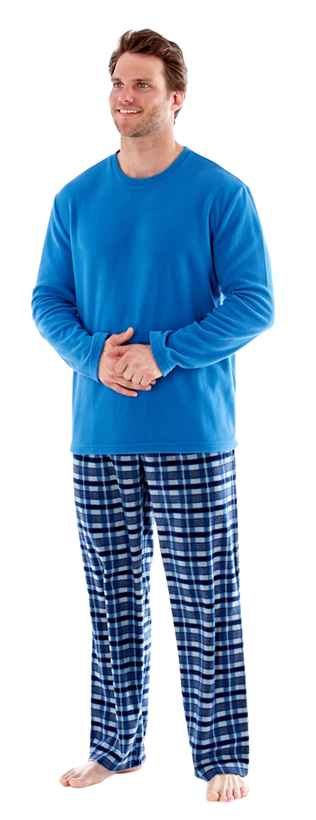 Luxury Mens Fleece Pyjamas Long Pjs 2 Piece Set Warm Winter Xmas Gift Boys Size eBay